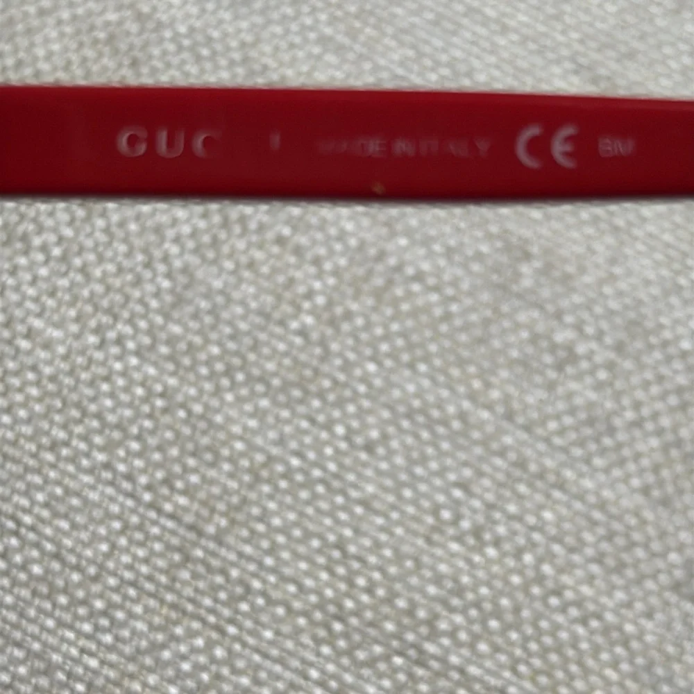 Gucci Red and Black Eyeglasses 🤓 are in Italy